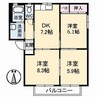 プライム EAST 3DKの間取り