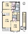 パレドリヴァージュ 2LDKの間取り