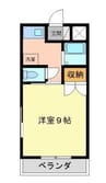 バグースⅡ 1Kの間取り