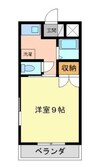 バグースⅡ 1Kの間取り