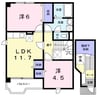 サンロード福山Ｂ 2LDKの間取り