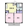 シティハイツ高橋Ａ 2DKの間取り