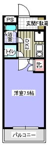 エメローズ千田 1Kの間取り
