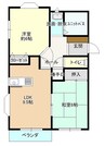 天川ハイツ 2LDKの間取り