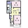 プリマヴェーラ 2DKの間取り