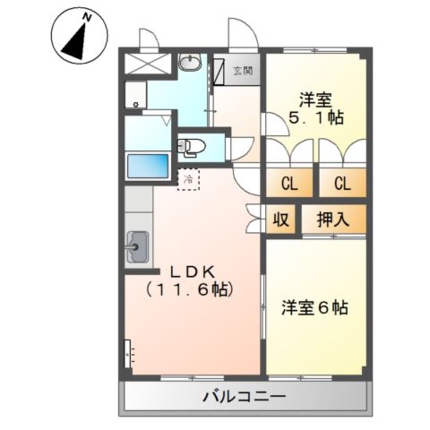 間取図 サンフィット橘