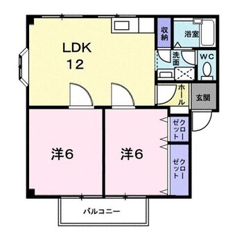 間取図 グリーンハイツもりもとＢ