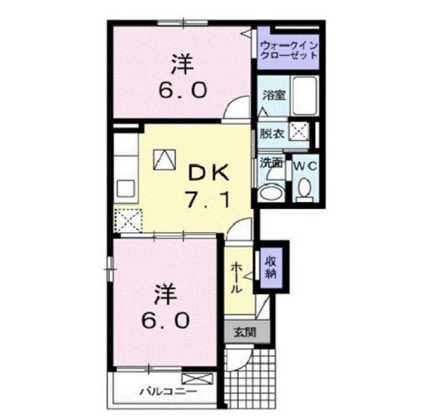 間取図 マリアローザＡ