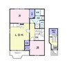 中土井ハイツ 2LDKの間取り