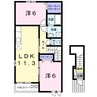 ジェルメＣ 2LDKの間取り