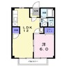 レグルスＢ 1LDKの間取り