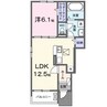 グリーンブローテ 1LDKの間取り