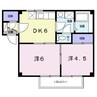ソレーユ久安 2DKの間取り