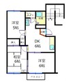 エステート内田 3DKの間取り