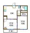 オリンポスA 2DKの間取り