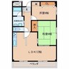 神辺中央マンション 2LDKの間取り