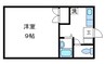 バグースJ 1Kの間取り