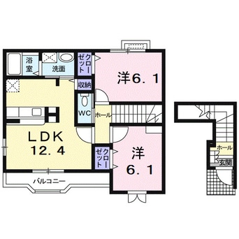 間取図 シャン．ド．フルールⅡＡ