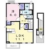 フェールⅢ 1LDKの間取り