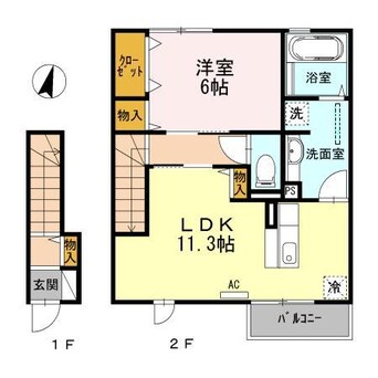 間取図 セジュール深津