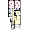 ベル　アンジュＢ 2LDKの間取り