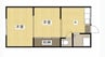 明和マンション 2DKの間取り