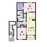 セゾンⅡ　Ａ 2LDKの間取り