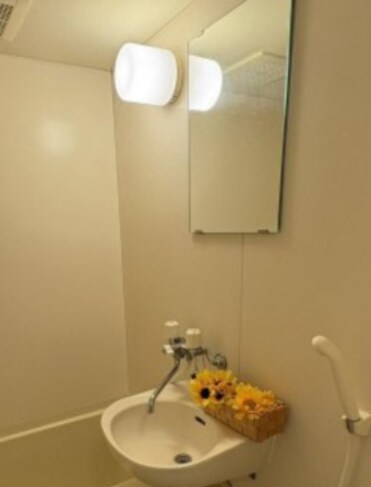 ゆったりとスペースのある洗面所 サンルーチェHARA