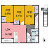 ラコリーヌA 3LDKの間取り