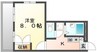 サンルーチェHARA 1Kの間取り