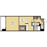 フラットリア春日 1DKの間取り