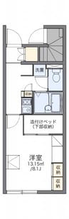 レオパレス連 1Kの間取り