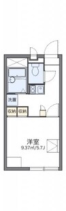 レオパレスレスポワール 1Kの間取り