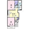 ベル・オーブ・メゾンＣ 2DKの間取り