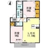 ソレイユ千田 C棟 2LDKの間取り