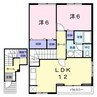 ヴェルドミールＡ 2LDKの間取り