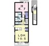 フェリオ南蔵王 1LDKの間取り