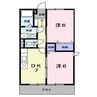サンハイム 2DKの間取り