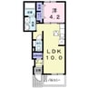 ホースパークＡ 1LDKの間取り