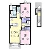 グレイス 2LDKの間取り