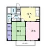 シティハイツサトウ２ 2DKの間取り
