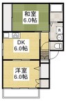アルペンピーター 2DKの間取り