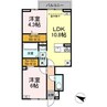 エスペランサ伍番館 2LDKの間取り