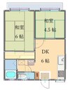 シティ長浜 2DKの間取り