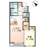 クラッセ山手 1LDKの間取り