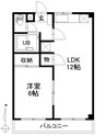 アーバンハイツヒロA 1LDKの間取り