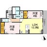 フレッチェ・ボスコⅧ 2LDKの間取り