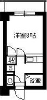 鹿児島市電２系統/唐湊駅 徒歩3分 4階 築28年 1Kの間取り