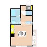 ウェーブビル 1Rの間取り