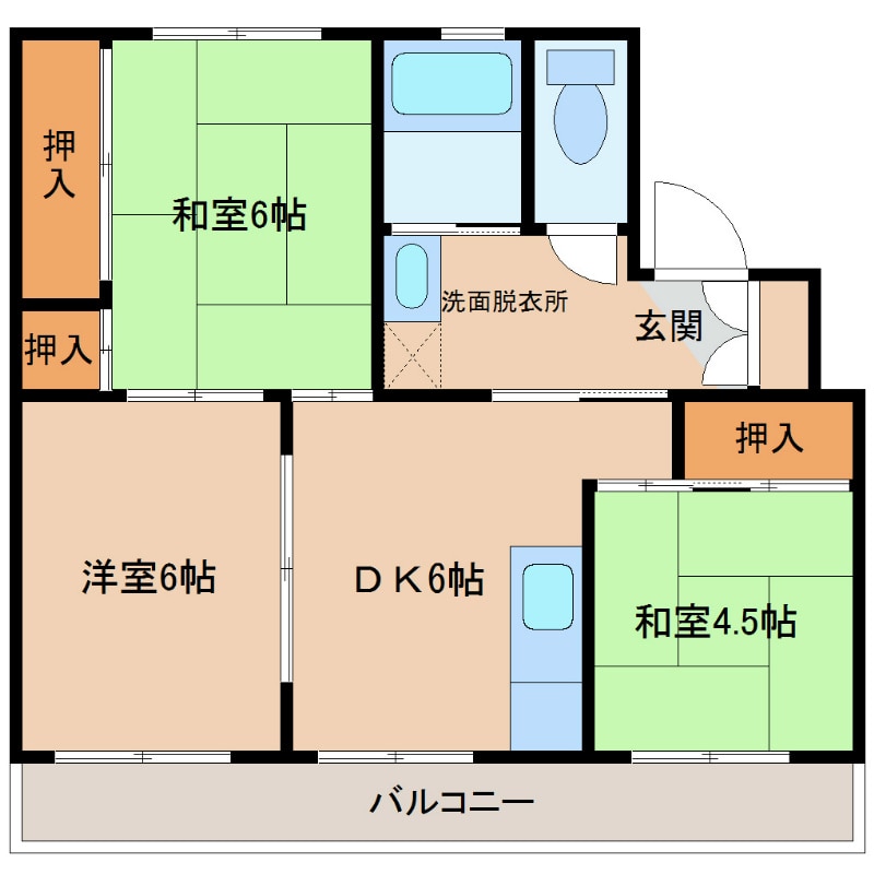 間取り図 ファミール・烏帽子1号棟